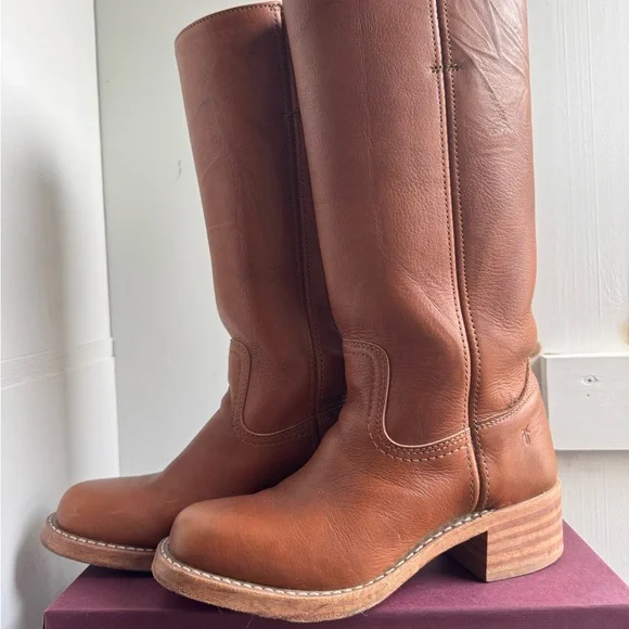 EUC Frye Campus Tan Boots 7.5 - Picture 4 of 9